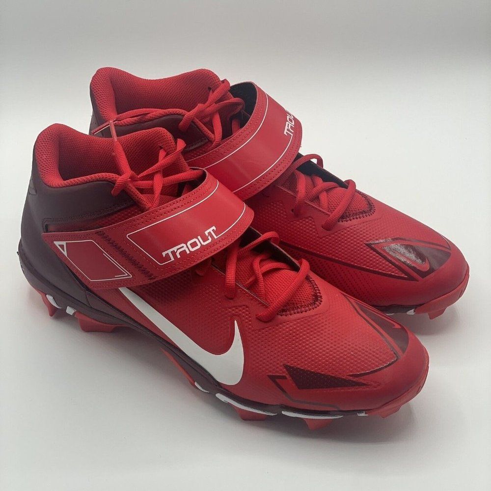 Nike Force trout 8 keystone Baseball Cleats Men's CZ5911 616 Red White